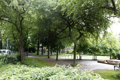 914365 Gezicht in de Monicahof te Utrecht.